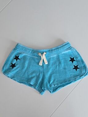 VINTAGE HAVANA Girls Blue Drawstring Lounge Shorts with Stars